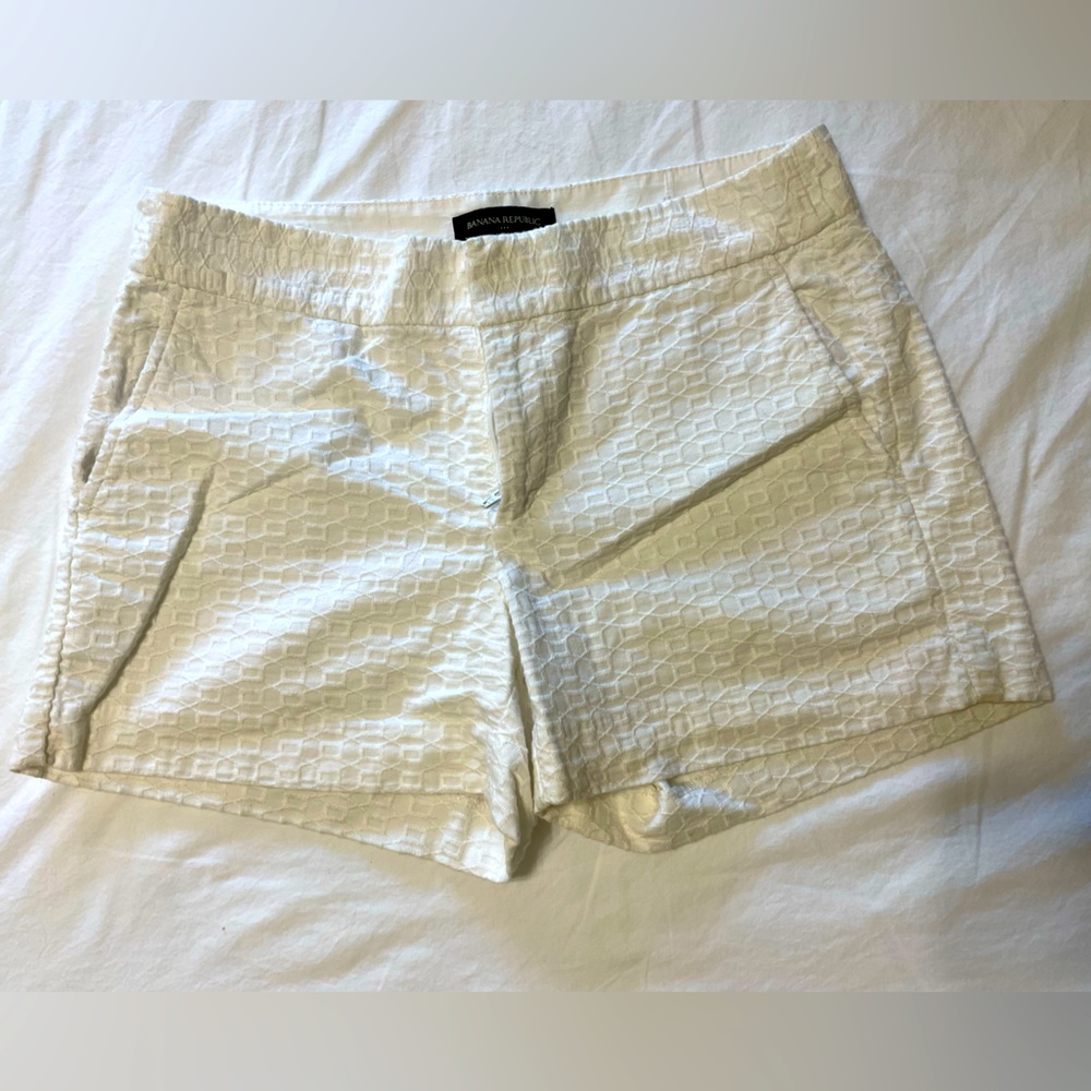 Banana Republic White Textured Dress Short—Size 2